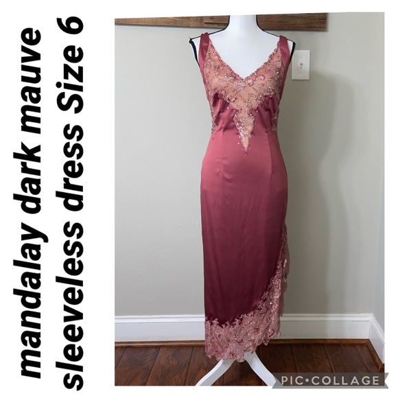 mandalay Dresses & Skirts - mandalay dark mauve sleeveless dress Size 6